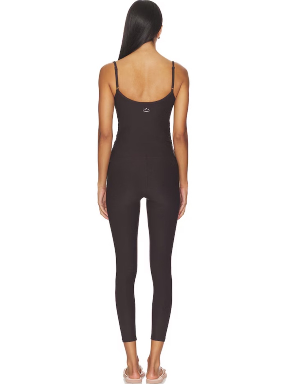 Beyond Yoga Spacedye Up Level Maternity Jumpsuit in Dark Chocolate Heather - Picture 2 of 11